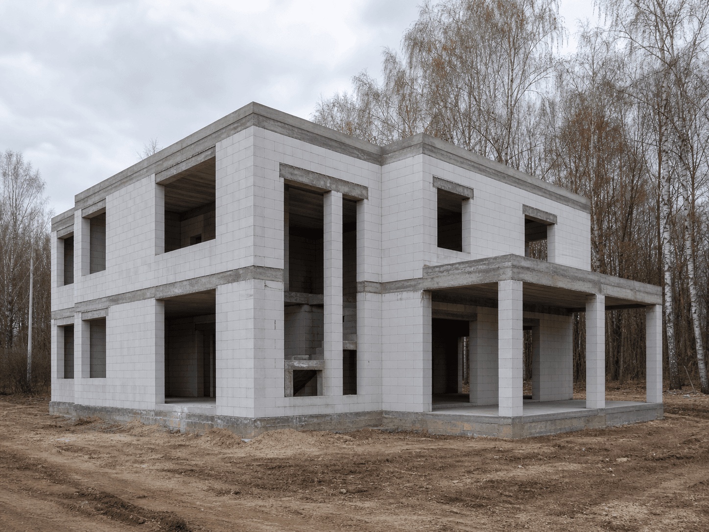 Дом из газосиликата — схема конструкции